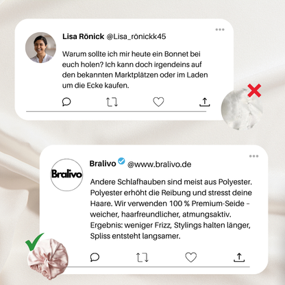 100% Seiden-Schlafhaube